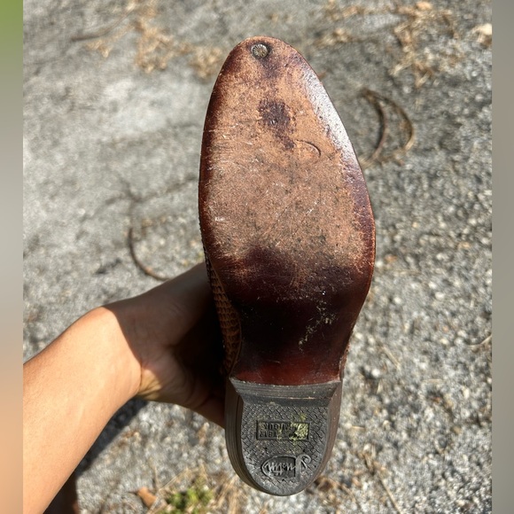 Justin western cowgirl boots 5.5 good used condition leather - Picture 12 of 14